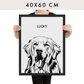 Personalisiertes Haustierportrait nach Fotovorlage - Pencil Art 40x60 cm / 1 / nur Poster - Mimi & Filou