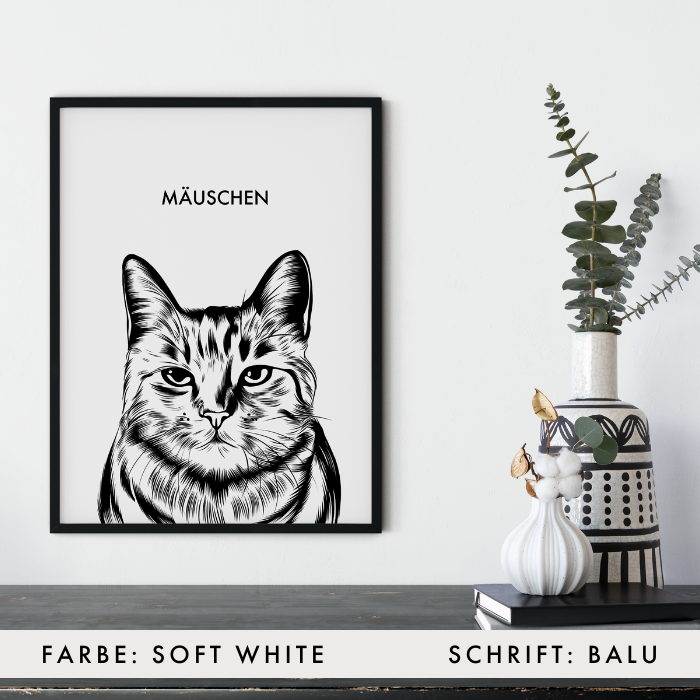 Personalisiertes Haustierportrait nach Fotovorlage - Pencil Art - Mimi & Filou