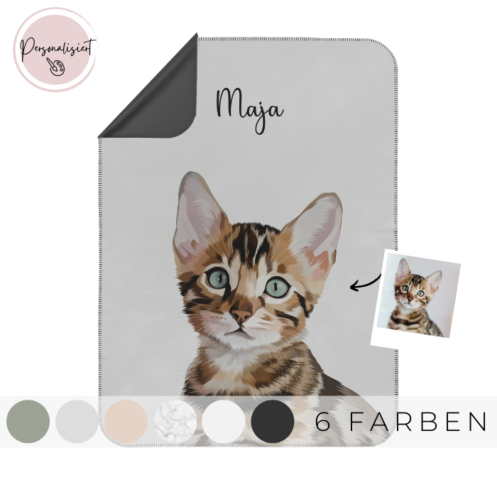 Personalisierte Premium Decke nach Fotovorlage - Modern Art S (100x70 cm) / 1 - Mimi & Filou