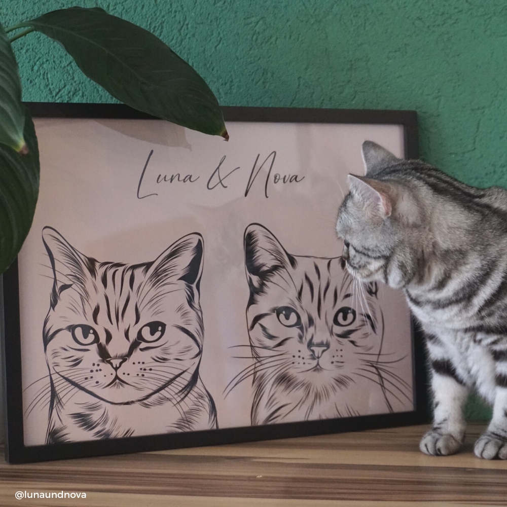 Personalisiertes Haustierportrait nach Fotovorlage - Pencil Art
