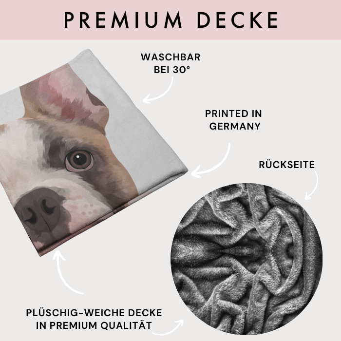 Personalisierte Premium Decke nach Fotovorlage - Modern Art - Mimi & Filou