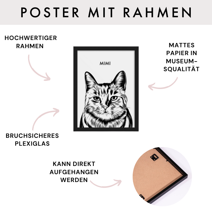 Personalisiertes Haustierportrait nach Fotovorlage - Pencil Art - Mimi & Filou