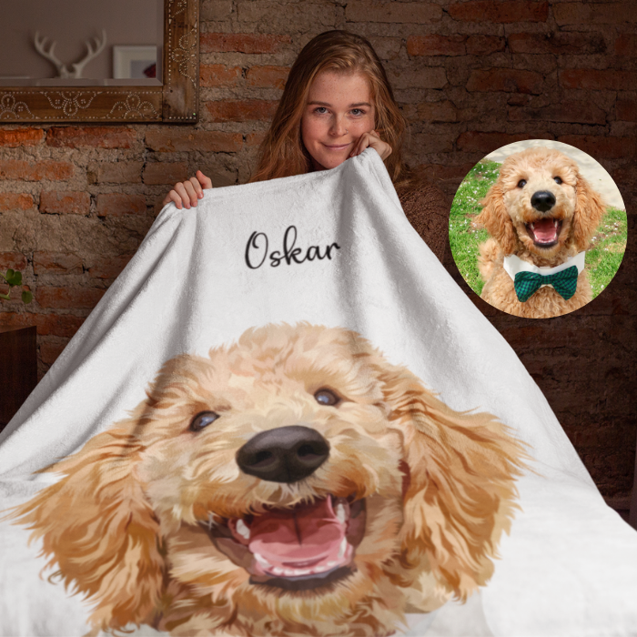 Personalisierte Premium Decke nach Fotovorlage - Modern Art - Mimi & Filou