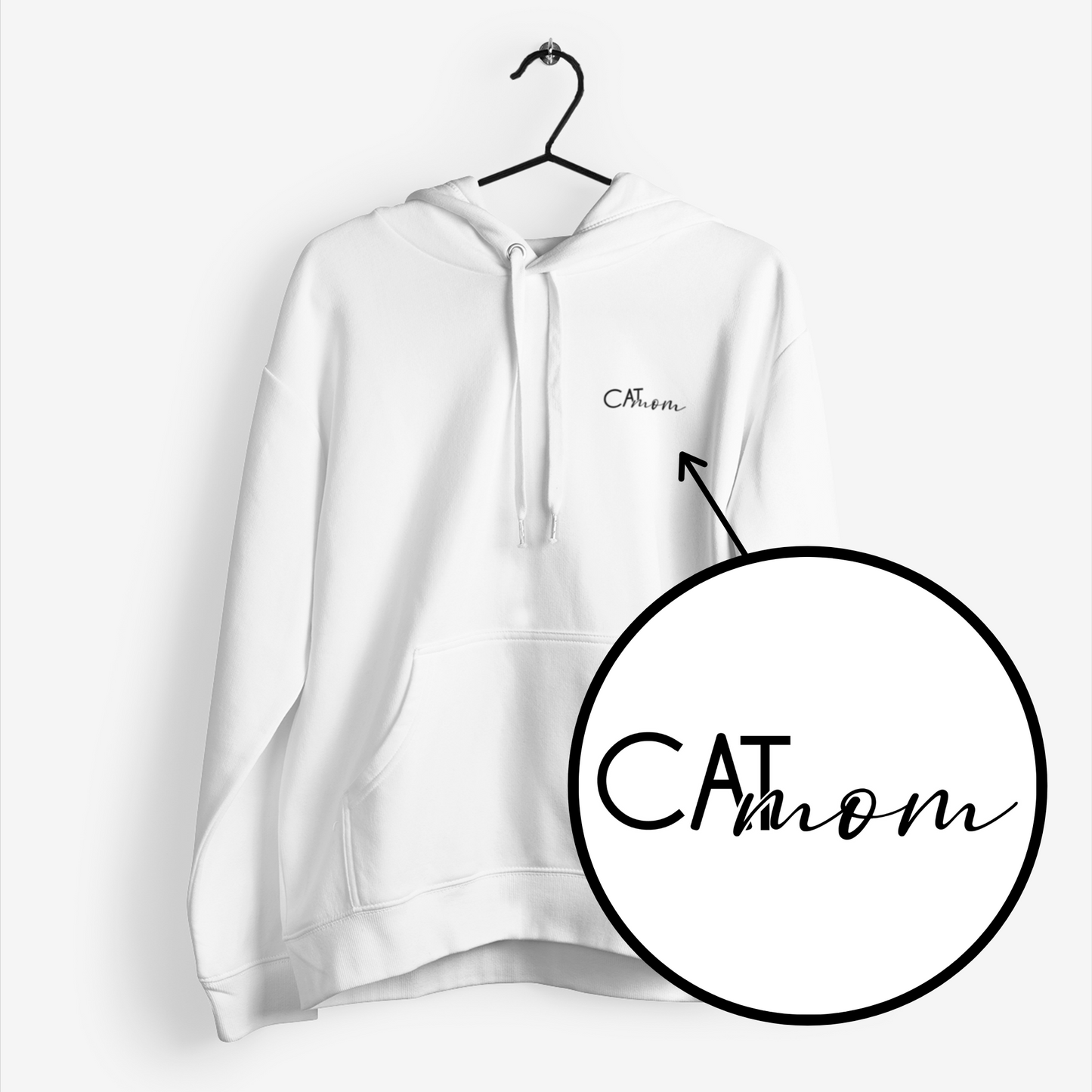 Hoodie Cat Mom Weiss / XS - Mimi & Filou