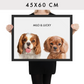 Personalisiertes Haustierportrait nach Fotovorlage - Modern Art 45x60 cm / 2 / nur Poster - Mimi & Filou