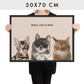 Personalisiertes Haustierportrait nach Fotovorlage - Modern Art 50x70 cm / 3 / nur Poster - Mimi & Filou
